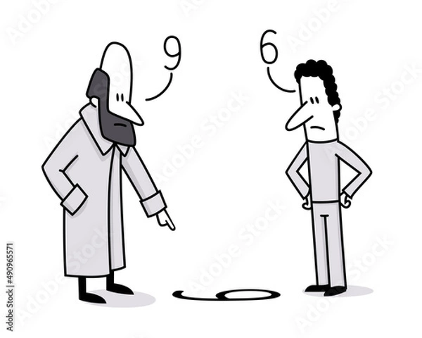 Obraz Different points of view. Two opinions