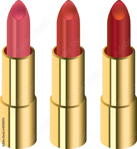 Fototapeta Three different lipstick 
