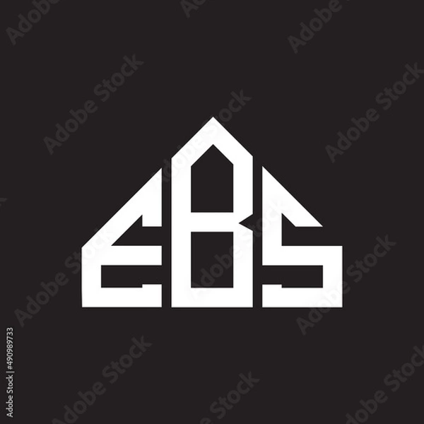 Obraz EBS letter logo design on black background. EBS creative initials letter logo concept. EBS letter design.