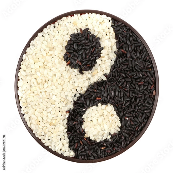Obraz black and white rice