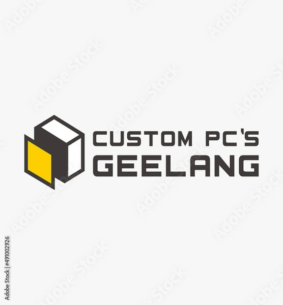 Fototapeta build computer logo, computer technology logo, computer logo, pc logo, computer repair logo, pc builder logo