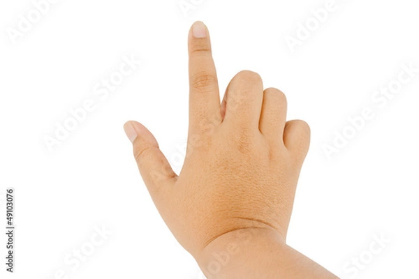 Fototapeta hand touching screen