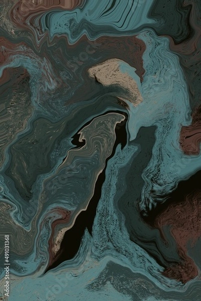 Obraz Abstract digital fluid art marble background 