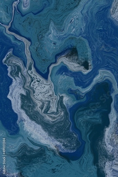 Obraz Abstract digital fluid art marble background 