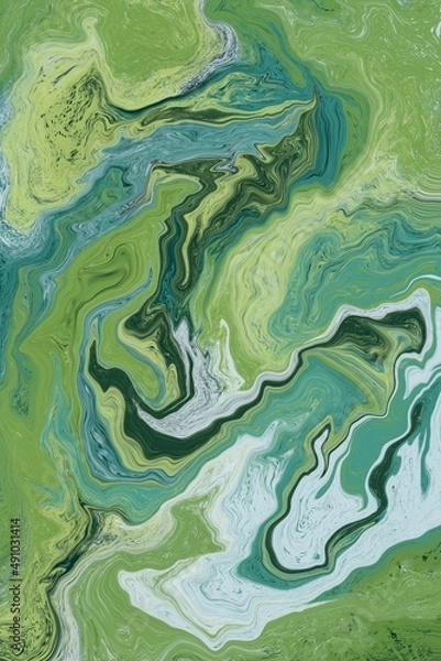 Obraz Abstract digital fluid art marble background 