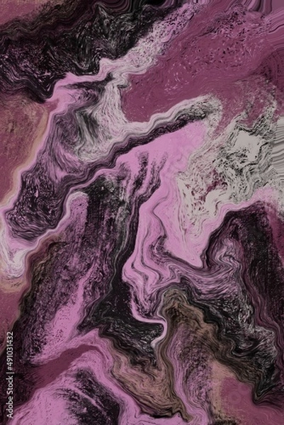 Obraz Abstract digital fluid art marble background 