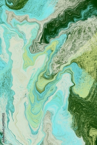 Obraz Abstract digital fluid art marble background 