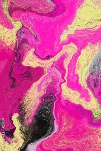 Obraz Abstract digital fluid art marble background 