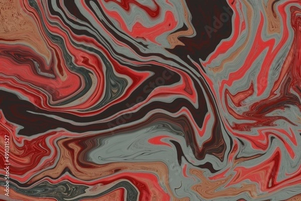 Obraz Abstract digital fluid art marble background 