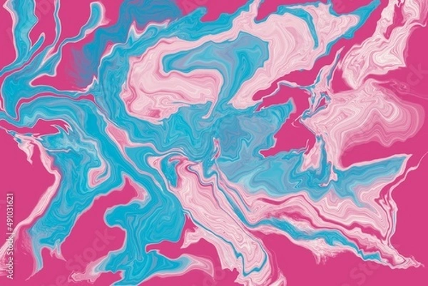 Fototapeta Abstract digital fluid art marble background 