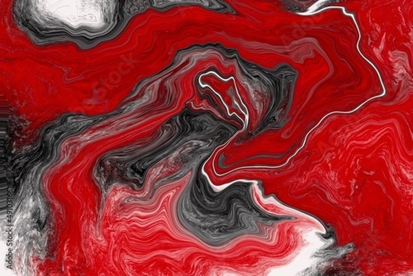 Fototapeta Abstract digital fluid art marble background 