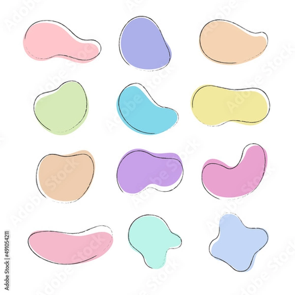 Fototapeta framework tamplate.
Hand drawn sketch frame set. scribble line circle. doodle circular round design elements