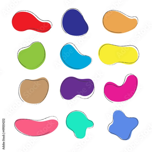 Fototapeta framework tamplate	
Hand drawn sketch frame set. scribble line circle. doodle circular round design elements