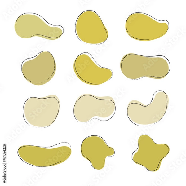 Fototapeta framework tamplate	
,Hand drawn sketch frame set. scribble line circle. doodle circular round design elements