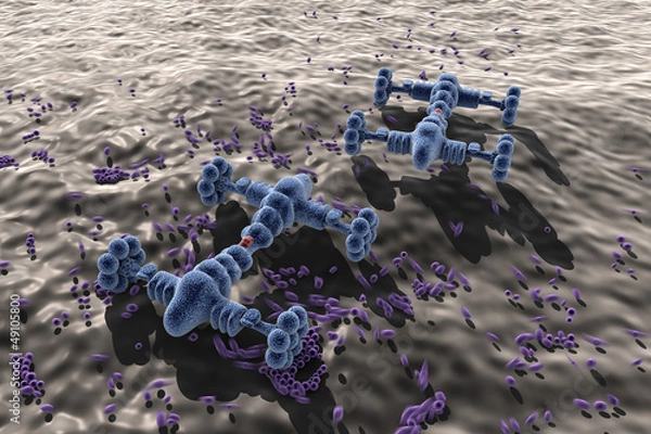 Fototapeta Nano robots - technology at the nano-scale