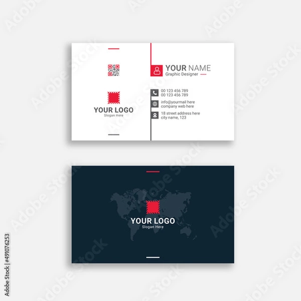 Fototapeta Modern business card template design vector