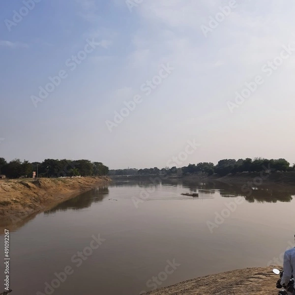 Obraz the river and field