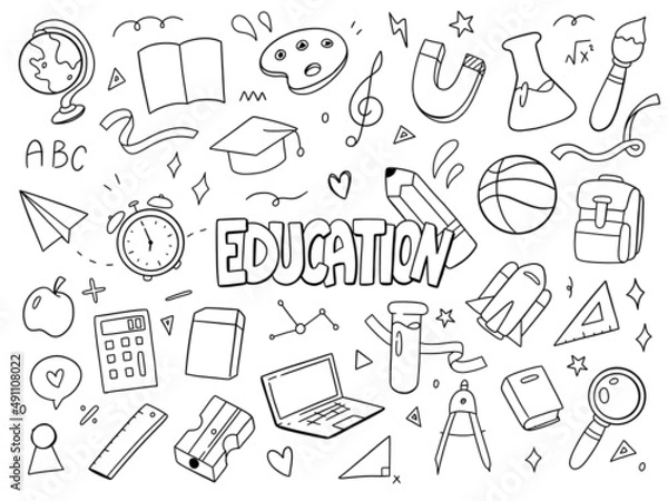 Obraz Education Vector illustration. Drawing design concept