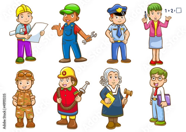 Fototapeta occupation set