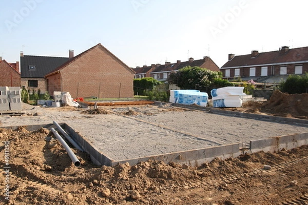 Obraz préparation de dalle