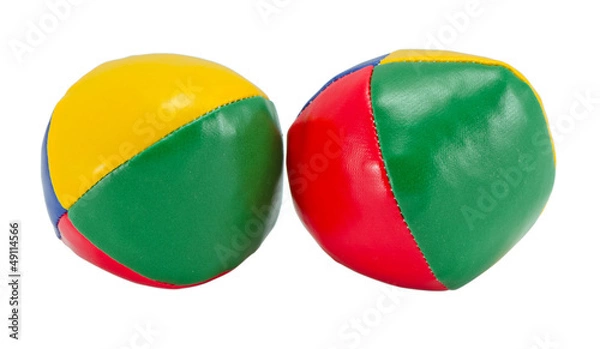 Fototapeta juggling balls isolated on white