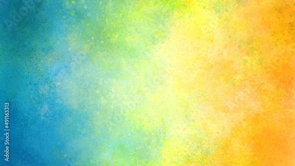 Obraz 黄色と水色の水彩グラデーション背景