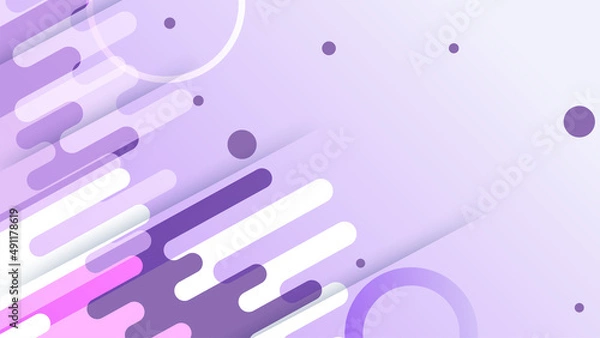 Fototapeta Abstract colorful purple shapes presentation background. Gradient dynamic lines background. Modern mosaic blue orange Colorful geometric design background