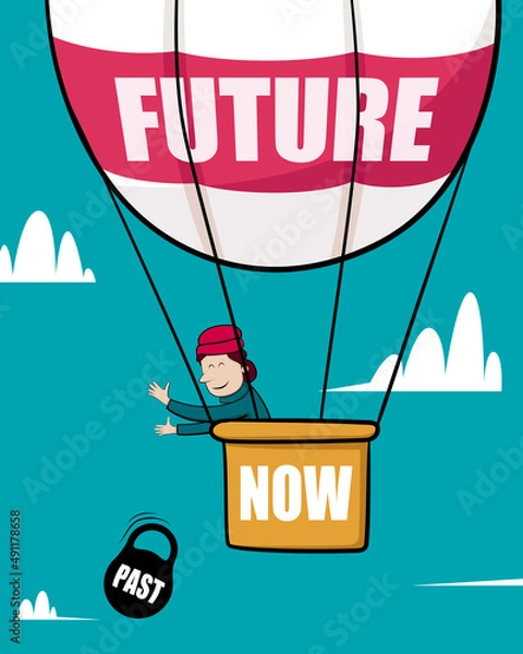 Obraz Past, Present, Future. The past is an extra burden