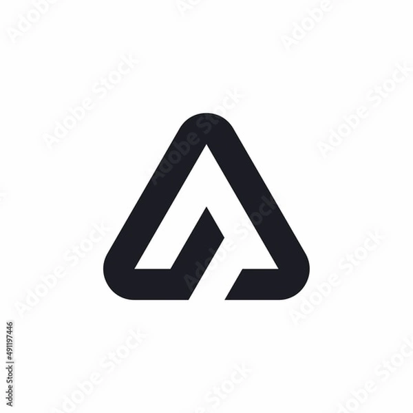 Fototapeta letter A logo initial vector icon design illustration