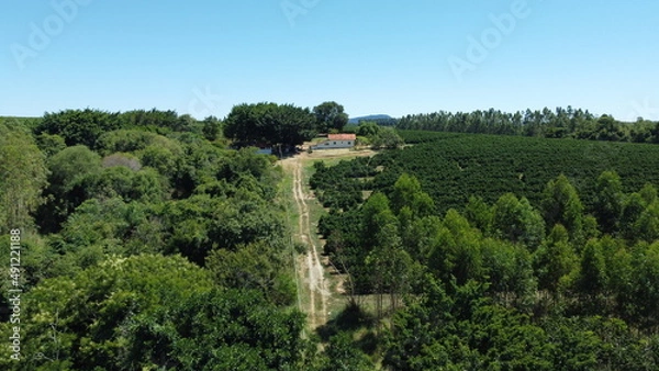 Obraz beautiful landscape from above top view 