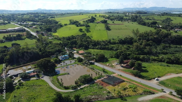 Obraz beautiful landscape from above top view 