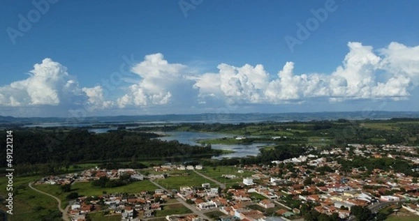 Obraz beautiful landscape from above top view 