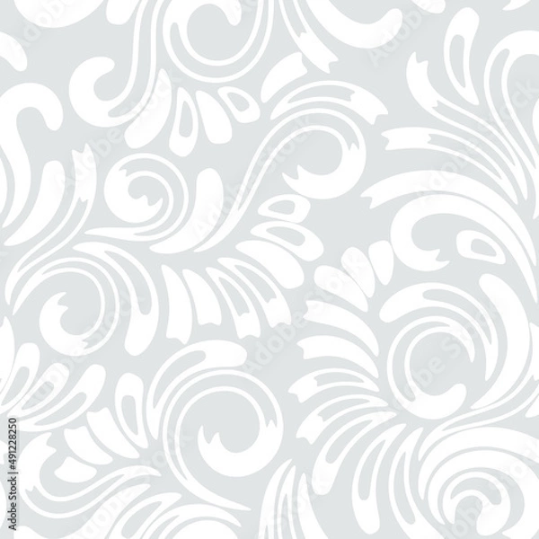 Obraz Vector seamless floral pattern. Brush curve elements background
