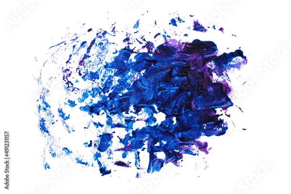 Fototapeta abstract acrylic watercolor paint brush stroke texture isolated on white background for logo and banner. design, creative, and illustration.