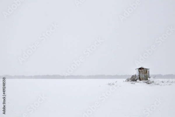 Obraz snow on the road