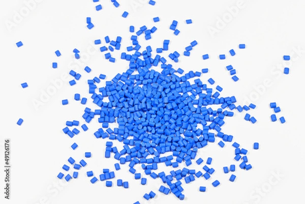 Obraz blue plastic granulate