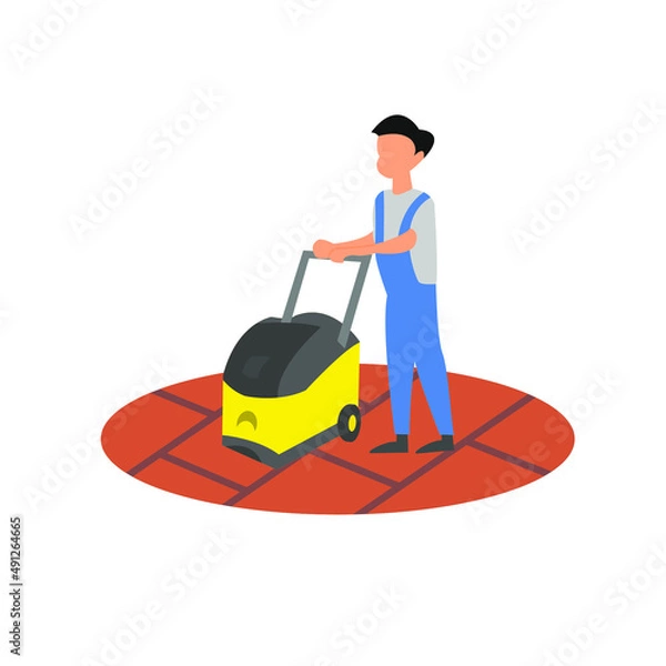 Fototapeta worker with helmet and tools