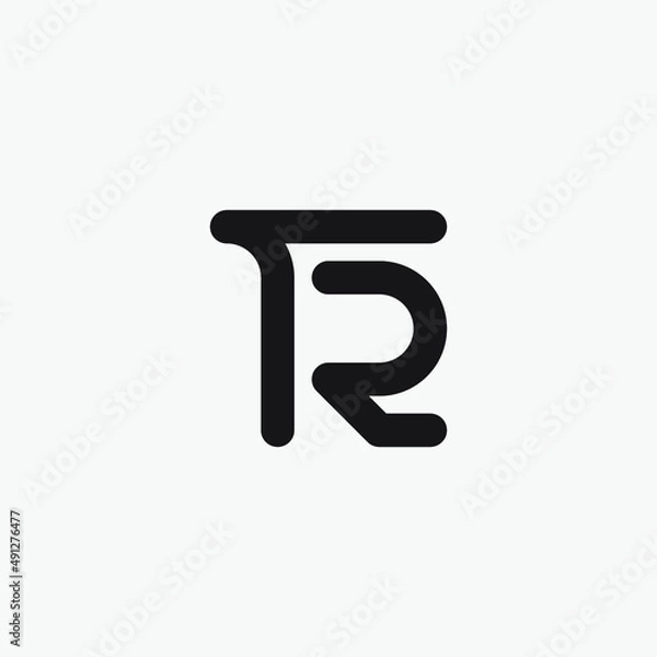 Fototapeta TR monogram design logo template.