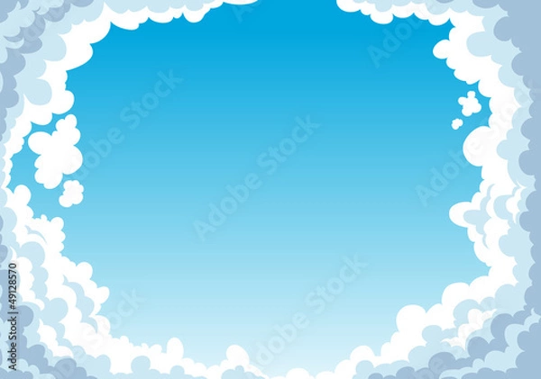 Fototapeta Blue sky with clouds background vector