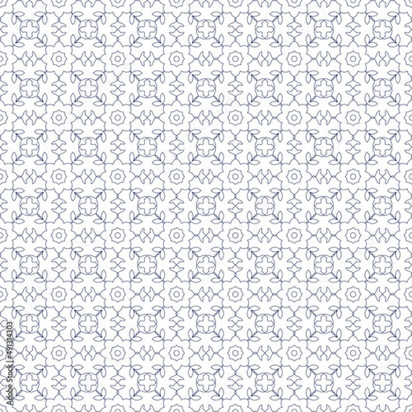 Obraz  White elements pattern geometric vector background graphics design.