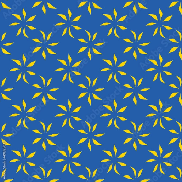 Fototapeta Seamless decorative floral pattern. Abstract background.