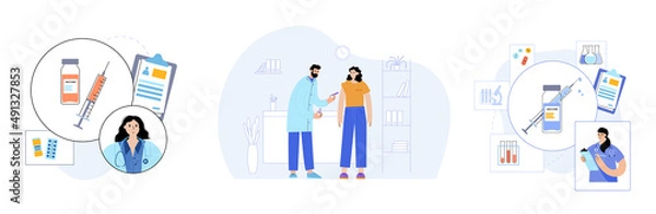 Fototapeta Global vaccination concept