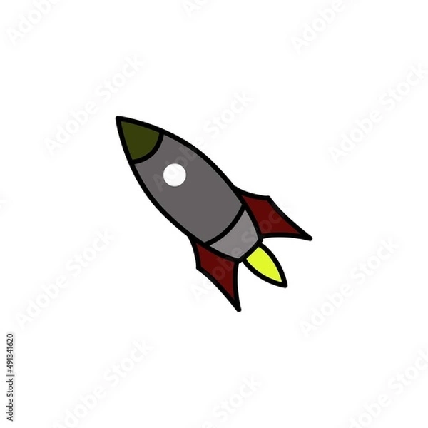Fototapeta rocket icon vector design templates