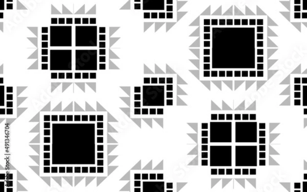 Obraz Black and white seamless pattern vector for all purpose usage.