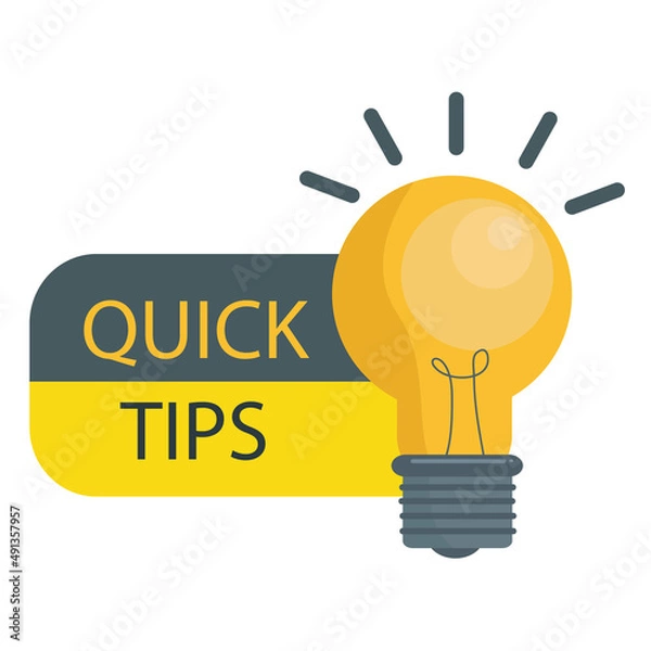 Fototapeta Quick tips label design vector