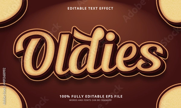 Obraz Oldies text style editable text effect