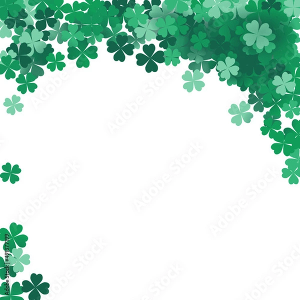 Obraz Square frame of four-leaf clover. Decoration for St. Patrick's Day 
