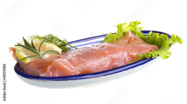 Fototapeta fresh trout fillet