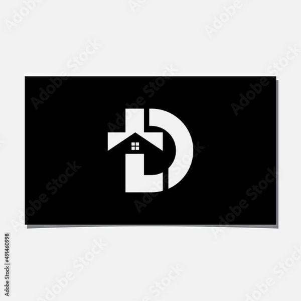 Fototapeta TD OR DT HOUSE LOGO DESIGN VECTOR