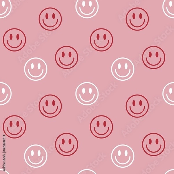 Fototapeta Background with smile icon. Vector illustration.